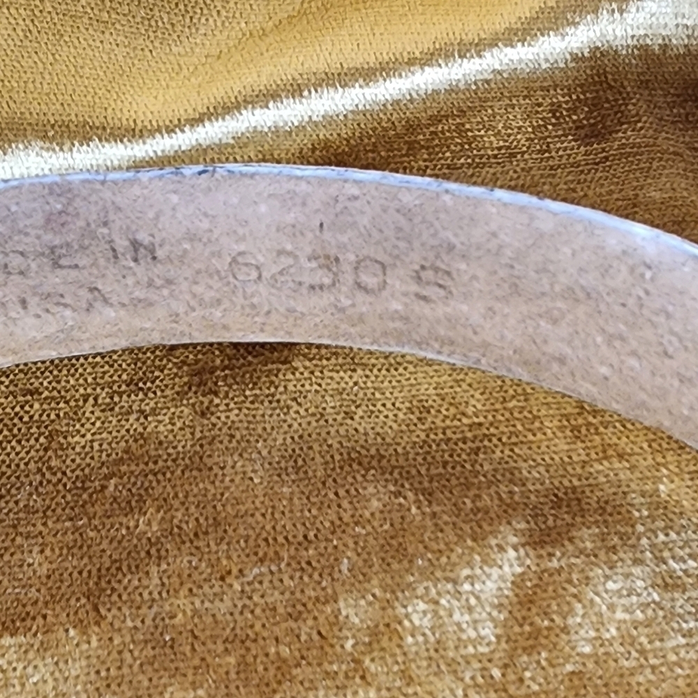 Vintage Phoebe Leather Belt Women's Size Small Cream White Brass Made in Spain - Picture 7 of 11